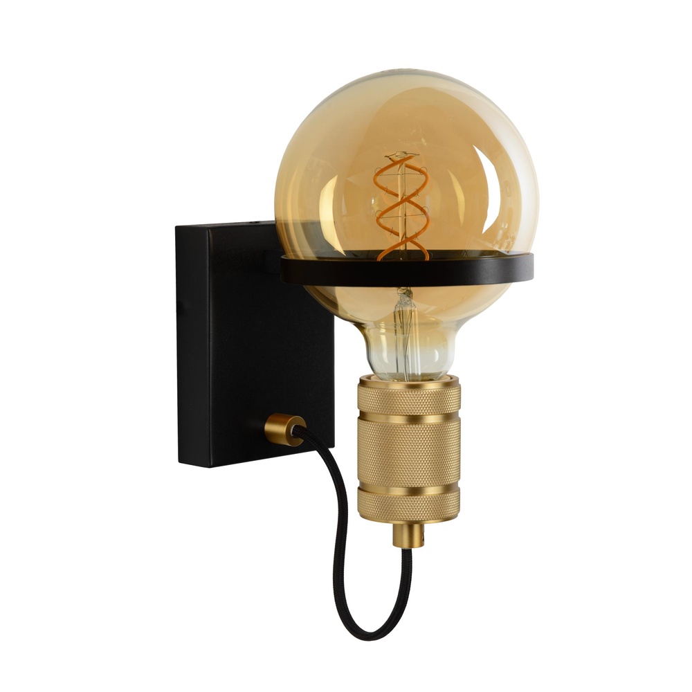 Lucide WandlampjeOttelien zwart - 30271/01/30